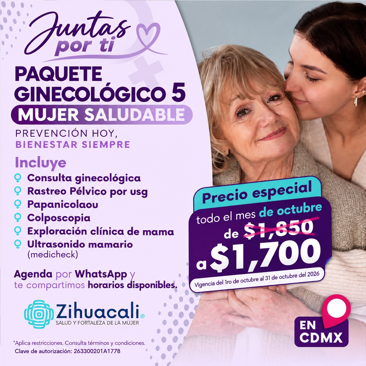 Paquete ginecológico cinco